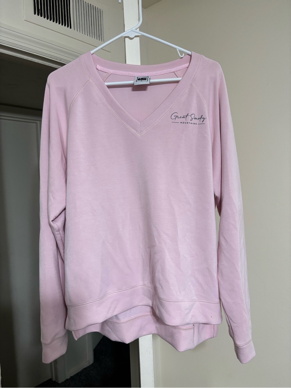 Great Smoky Mountains Pink V-Neck Sweatshirt